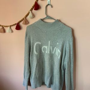 Calvin Klein Gray High Neck Pullover